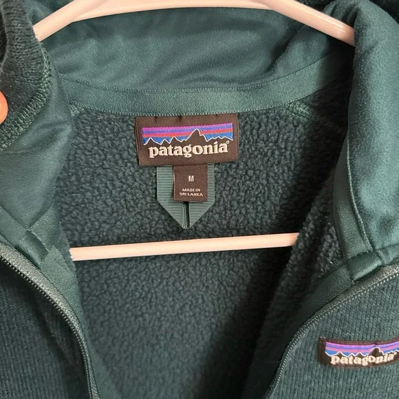 Patagonia Jacket Medium Fullzip Zippered Pocket Logo womens teal - Picture 2 of 7